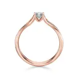 Pierścionek z różowego złota z diamentami AJPZ_123